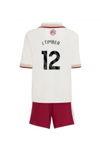 Arsenal Jurrien Timber #12 Jalkapallovaatteet Lasten Kolmas peliasu 2025-26 Lyhythihainen (+ Lyhyet housut)